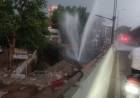 मेट्रोच्या कामासाठी खोदकाम करताना निगडित पुन्हा पाईपलाईन फुटून हजारो लिटर पाणी वाया